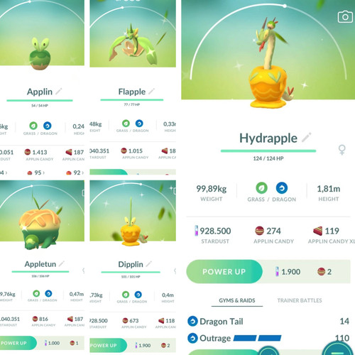 Shiny applin family tutti e - family,